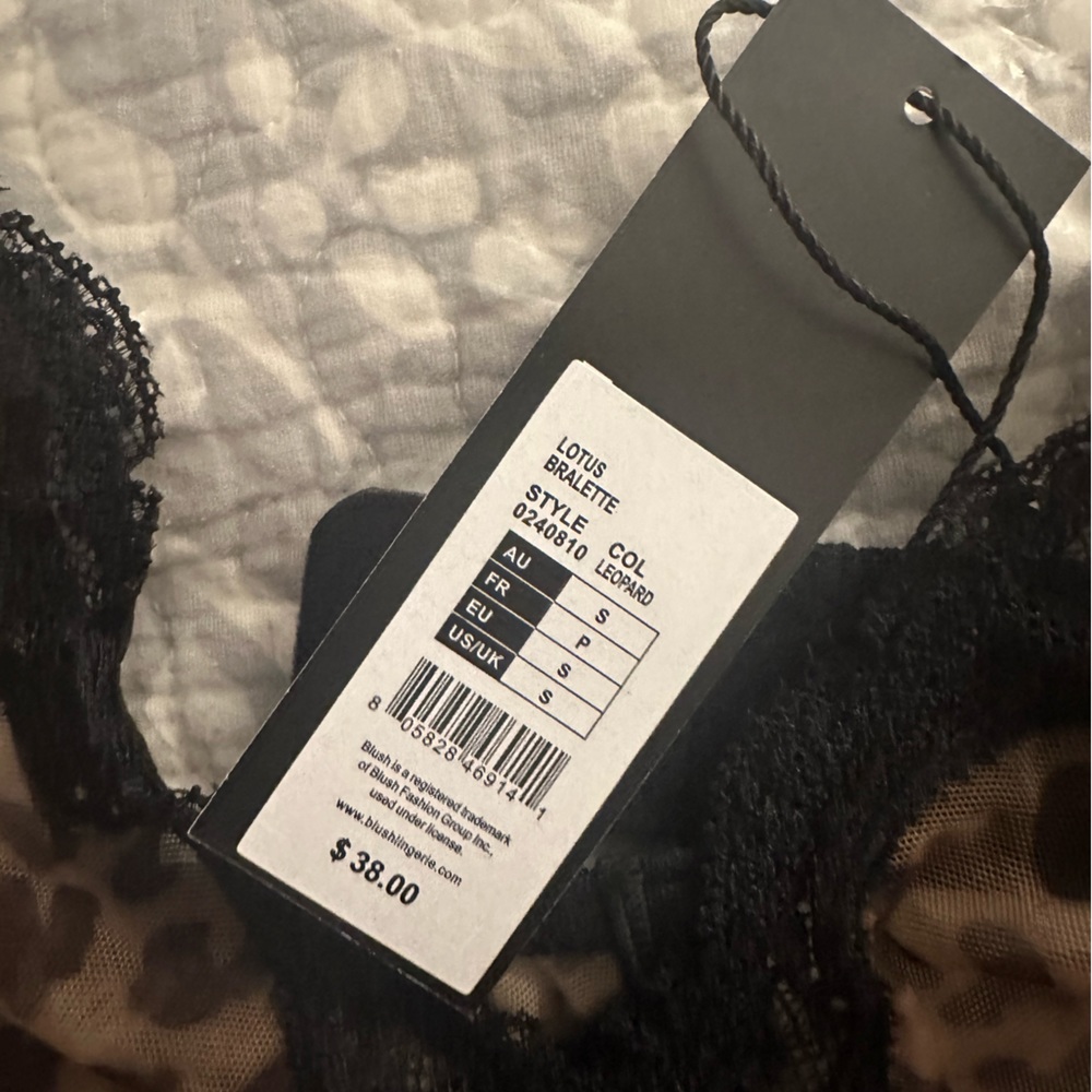 Blush lingerie - lotus bralette - size small - leopard - NWT - Picture 4 of 5